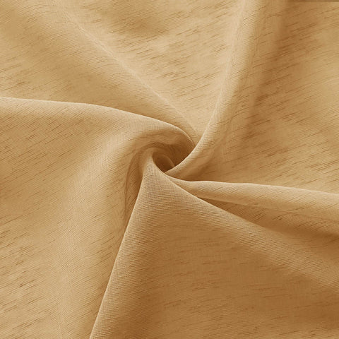 B11 Sheer Vertical Stripe Linen Blend Light Filtering Curtain Grommet - Cololeaf