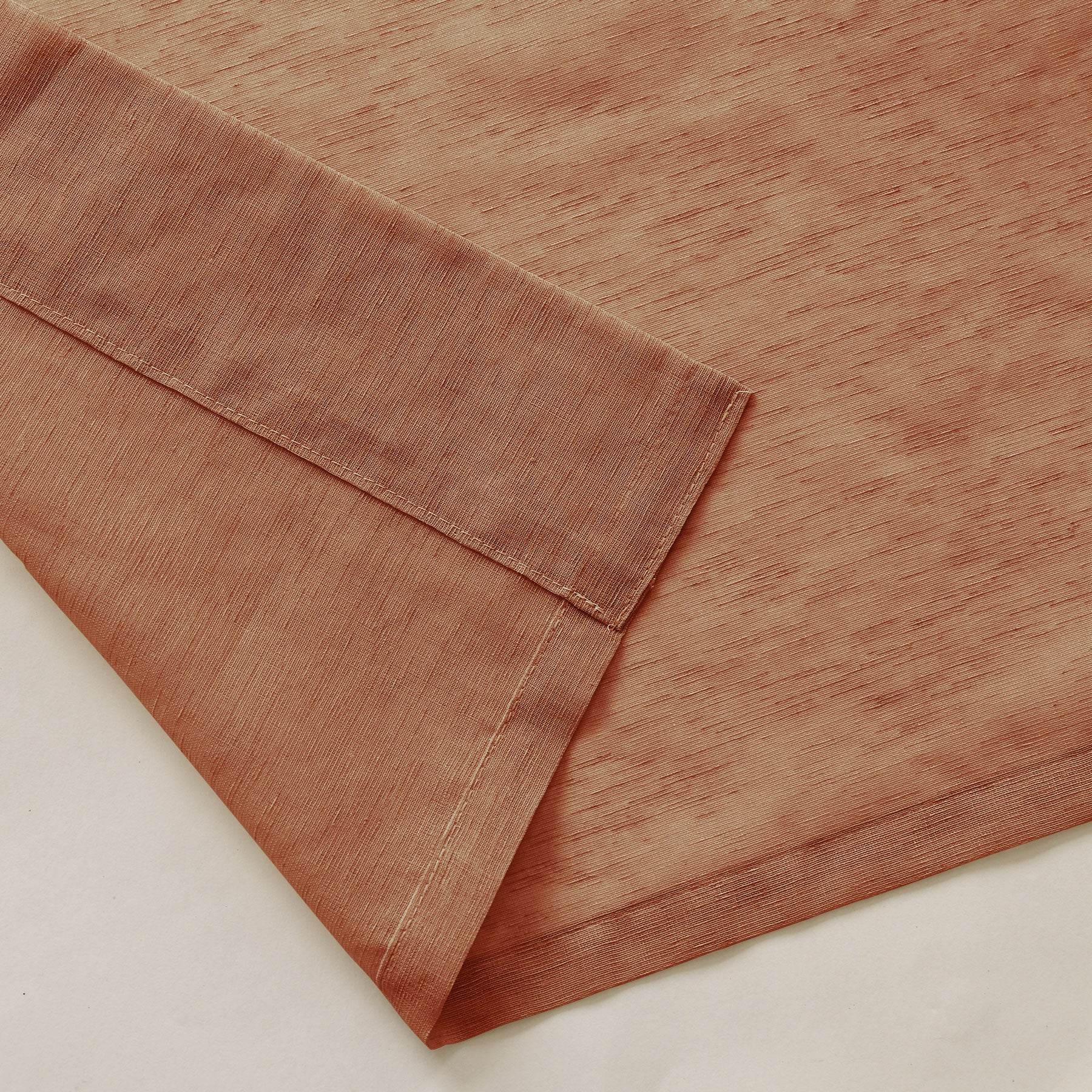 B11 Sheer Vertical Stripe Linen Blend Light Filtering Curtain Grommet - Cololeaf