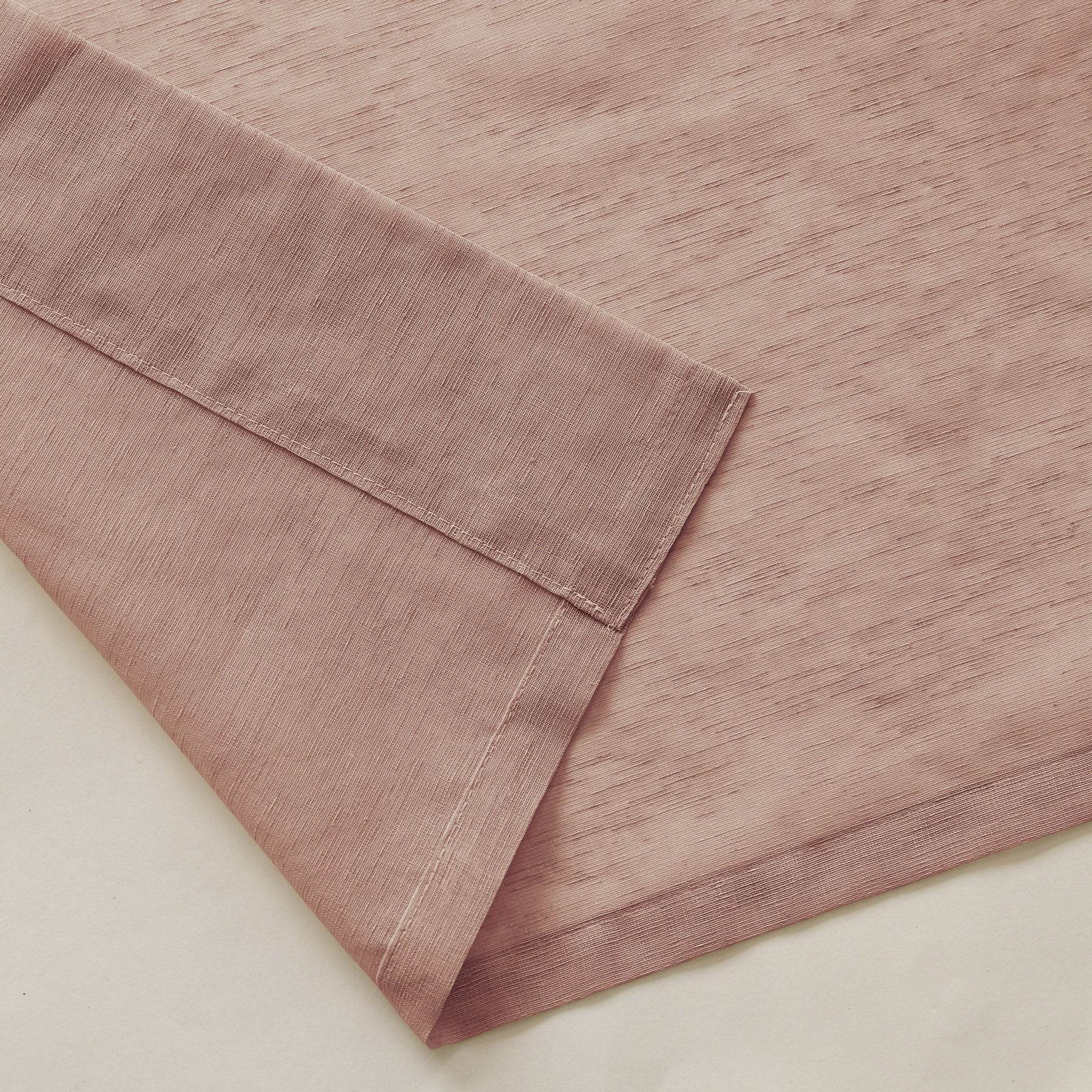 B11 Sheer Vertical Stripe Linen Blend Light Filtering Curtain Grommet - Cololeaf