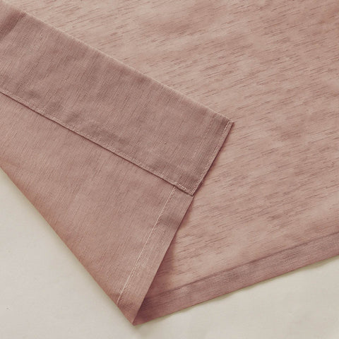 B11 Sheer Vertical Stripe Linen Blend Light Filtering Curtain Grommet - Cololeaf