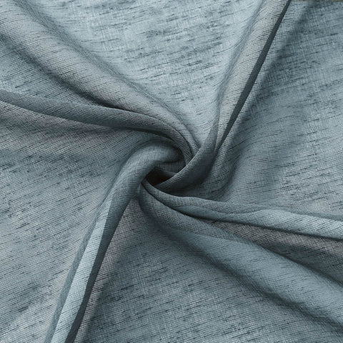 B11 Sheer Vertical Stripe Linen Blend Light Filtering Curtain Grommet - Cololeaf