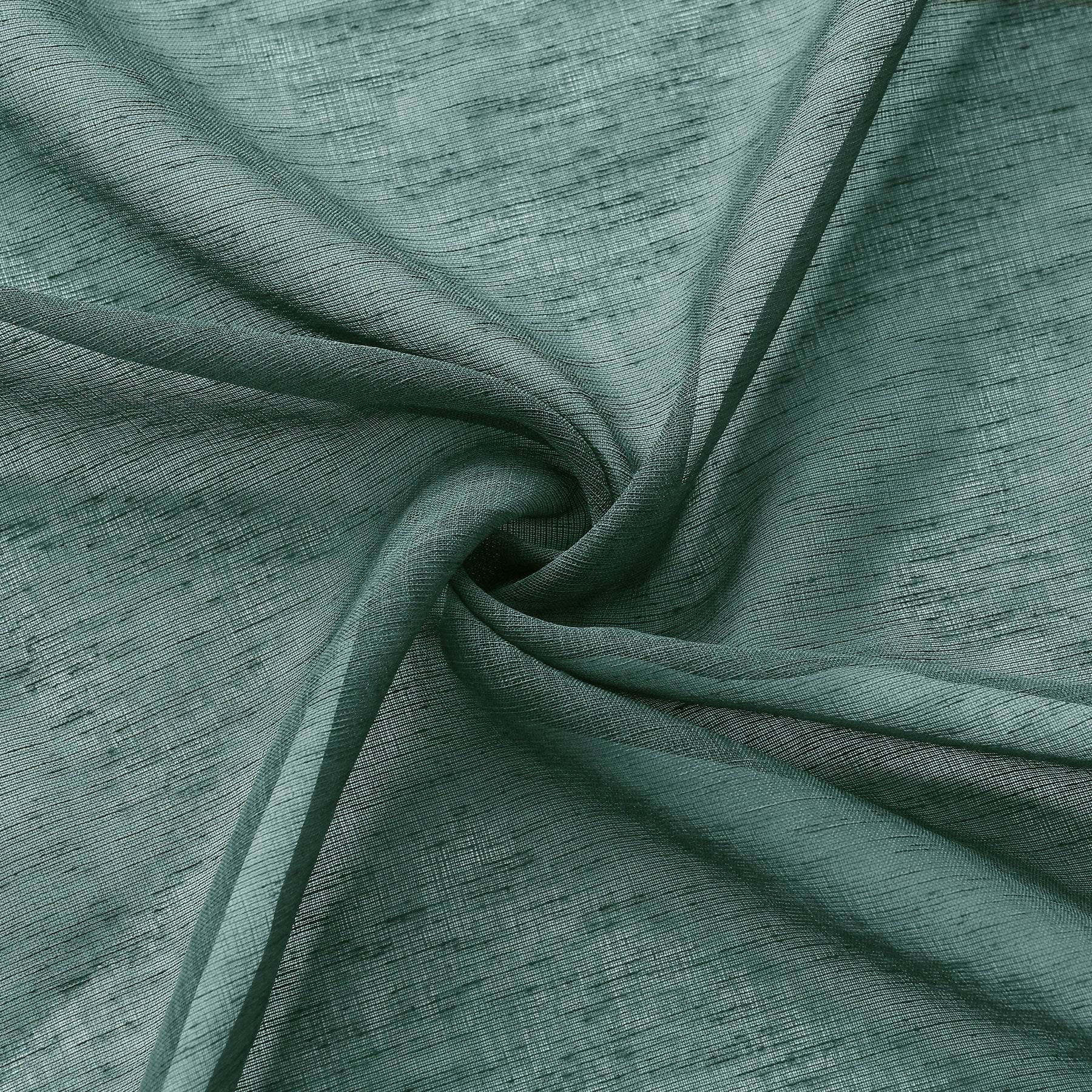 B11 Sheer Vertical Stripe Linen Blend Light Filtering Curtain Grommet - Cololeaf