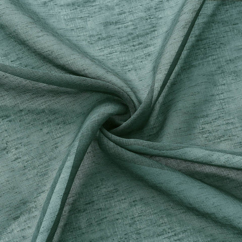 B11 Sheer Vertical Stripe Linen Blend Light Filtering Curtain Grommet - Cololeaf