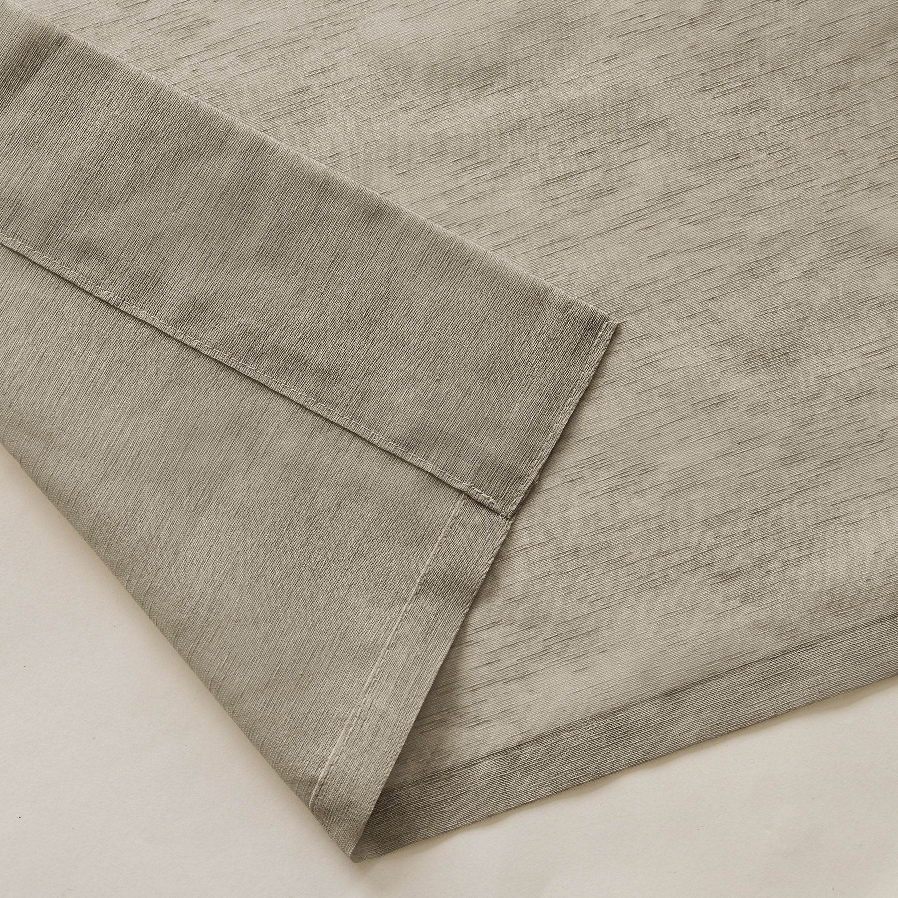 B11 Sheer Vertical Stripe Linen Blend Light Filtering Curtain Grommet - Cololeaf