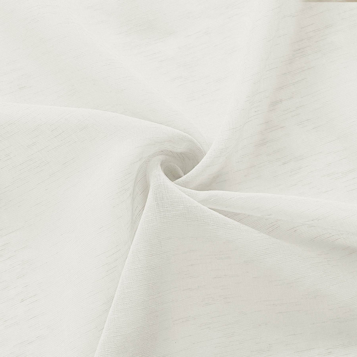 B11 Sheer Vertical Stripe Linen Blend Light Filtering Curtain Grommet - Cololeaf