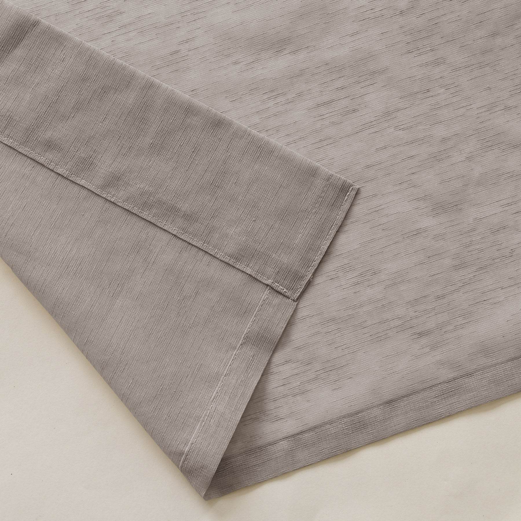 B11 Sheer Vertical Stripe Linen Blend Light Filtering Curtain Grommet - Cololeaf