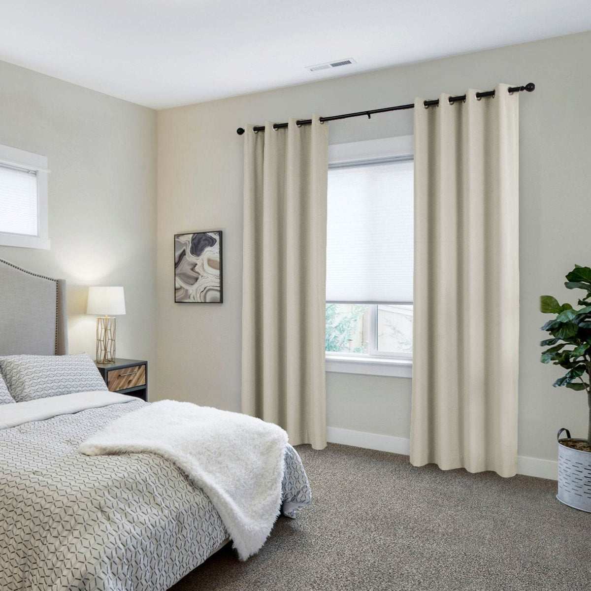 223 Premium 100% Blackout Velvet Drape, 280gsm Polyester - Cololeaf -- #7 Beige