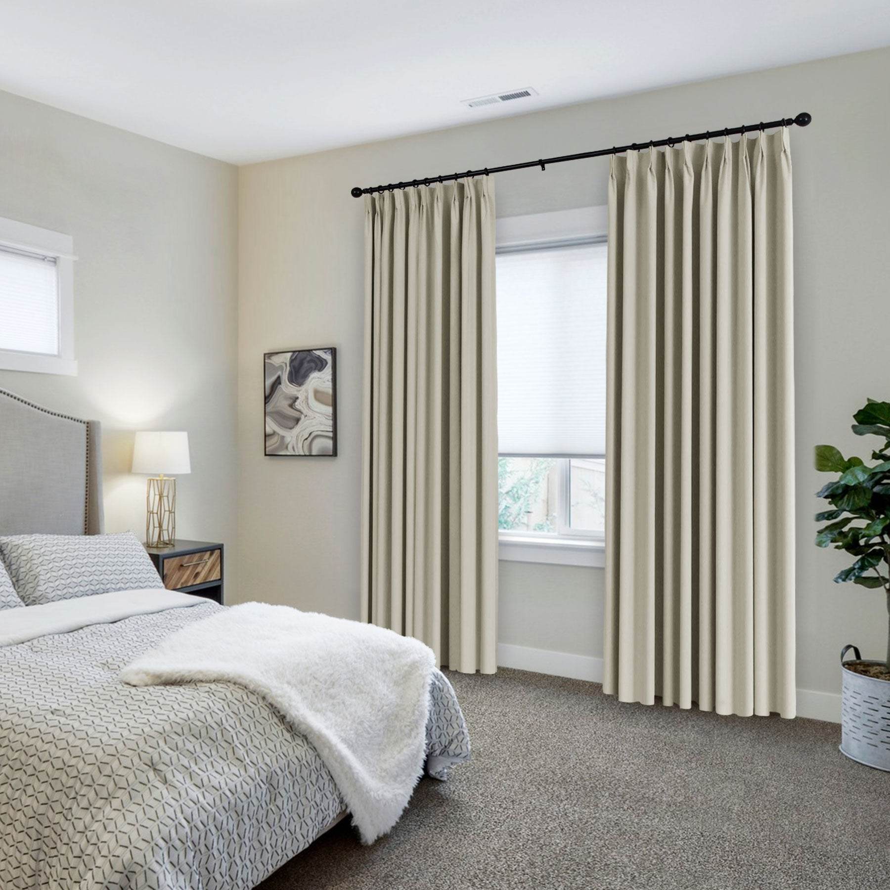 223 Premium 100% Blackout Velvet Drape 280gsm Pinch Pleat - Cololeaf