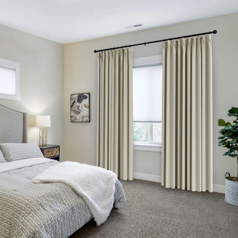 223 Premium 100% Blackout Velvet Drape 280gsm Pinch Pleat - Cololeaf