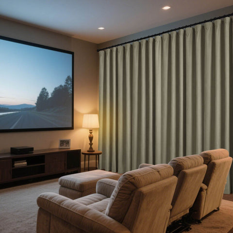 223 Soft Velvet Drape 100% Blackout for Home Theater - Cololeaf