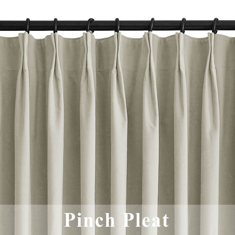 223 Premium 100% Blackout Velvet Drape 280gsm Pinch Pleat - Cololeaf