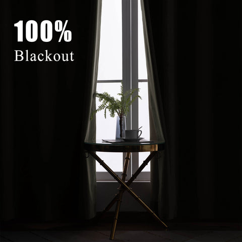 223 extralanger 100 % verdunkelnder Samtvorhang, 280 g/m² leichter Polyester, mit Ösen, 1 Paneel