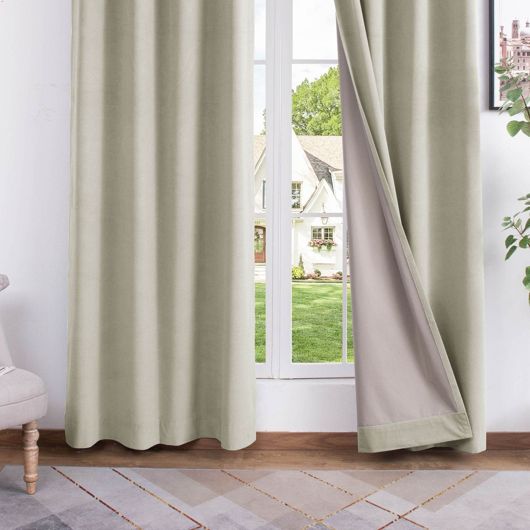 223 Soft Velvet Drape 100% Blackout for Home Theater - Cololeaf