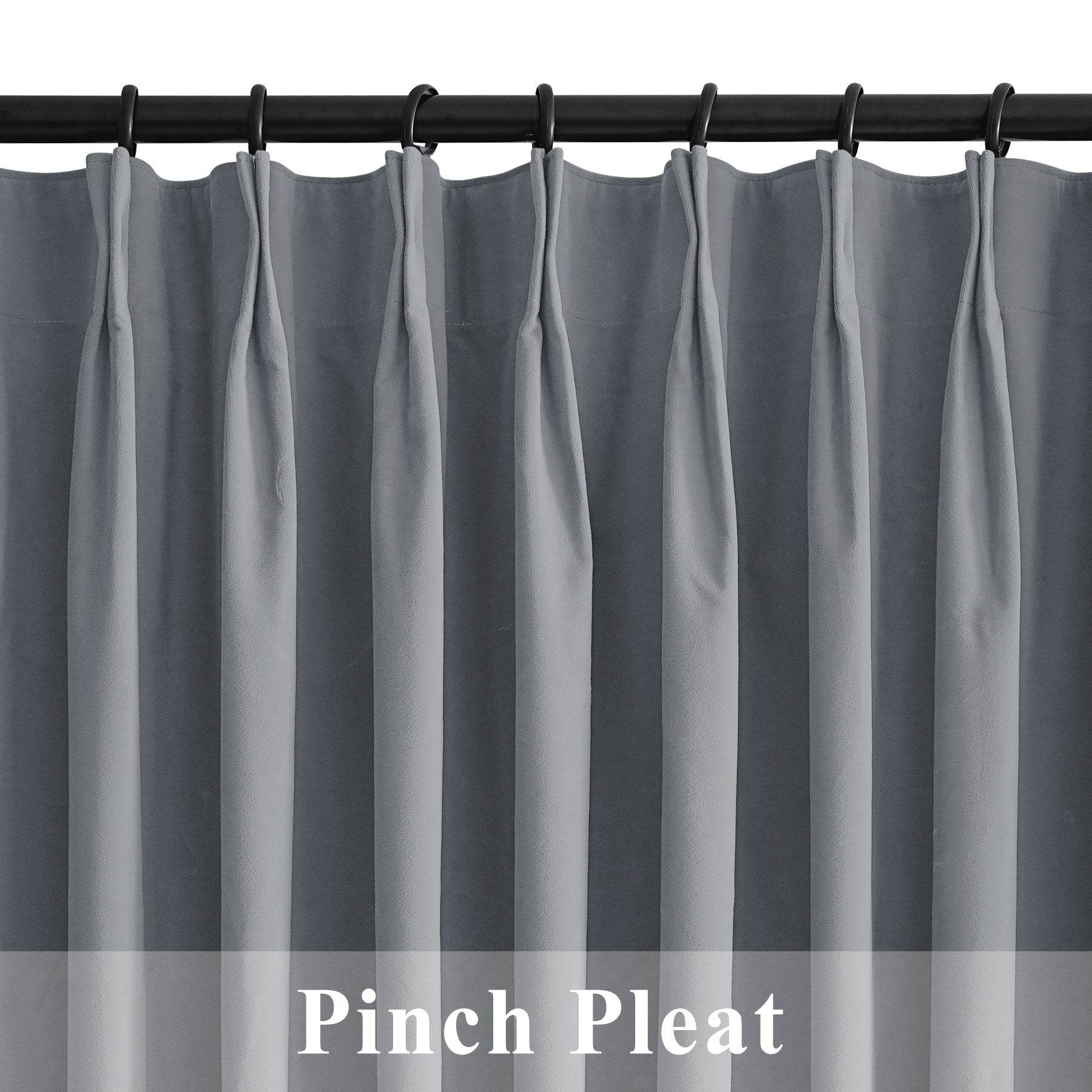 223 Premium 100% Blackout Velvet Drape 280gsm Pinch Pleat - Cololeaf