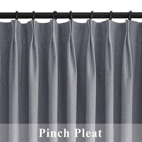 223 Premium 100% Blackout Velvet Drape 280gsm Pinch Pleat - Cololeaf