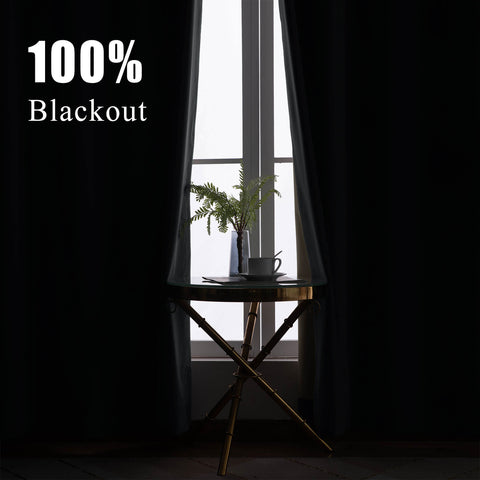 223 blickdichte Samtvorhänge, 100 % verdunkelnd, 280 g/m² Polyester, verschiedene Aufhängungen, 1 Paneel