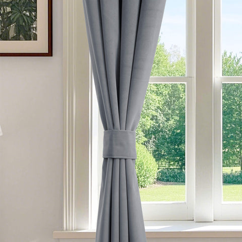 223 extralanger 100 % verdunkelnder Samtvorhang, 280 g/m² leichter Polyester, mit Ösen, 1 Paneel