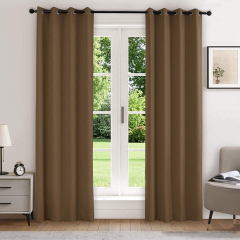 223 extralanger 100 % verdunkelnder Samtvorhang, 280 g/m² leichter Polyester, mit Ösen, 1 Paneel