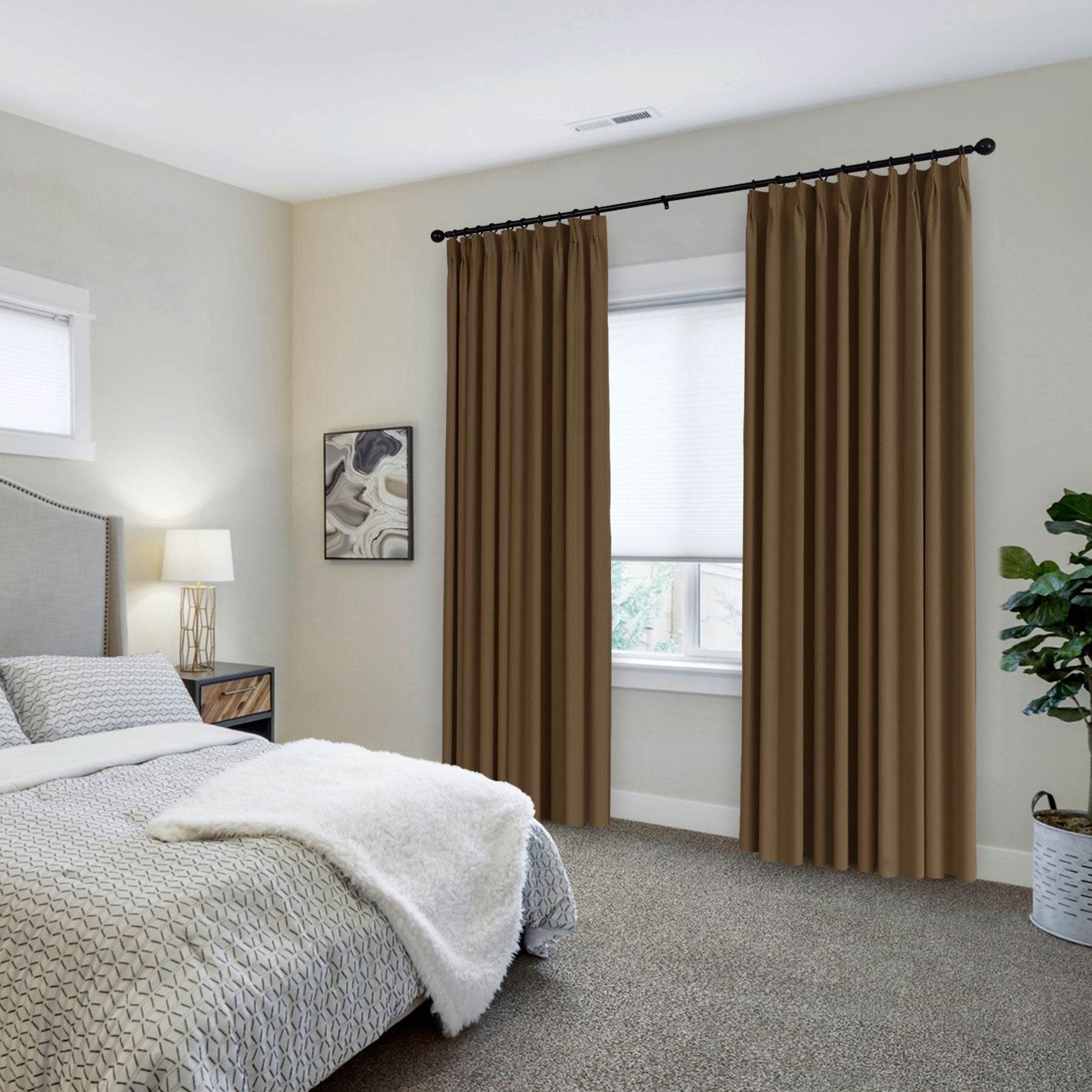 223 Premium 100% Blackout Velvet Drape 280gsm Pinch Pleat - Cololeaf