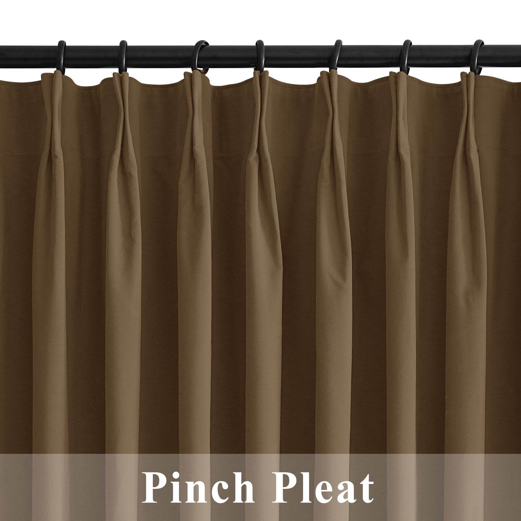 223 Premium 100% Blackout Velvet Drape 280gsm Pinch Pleat - Cololeaf