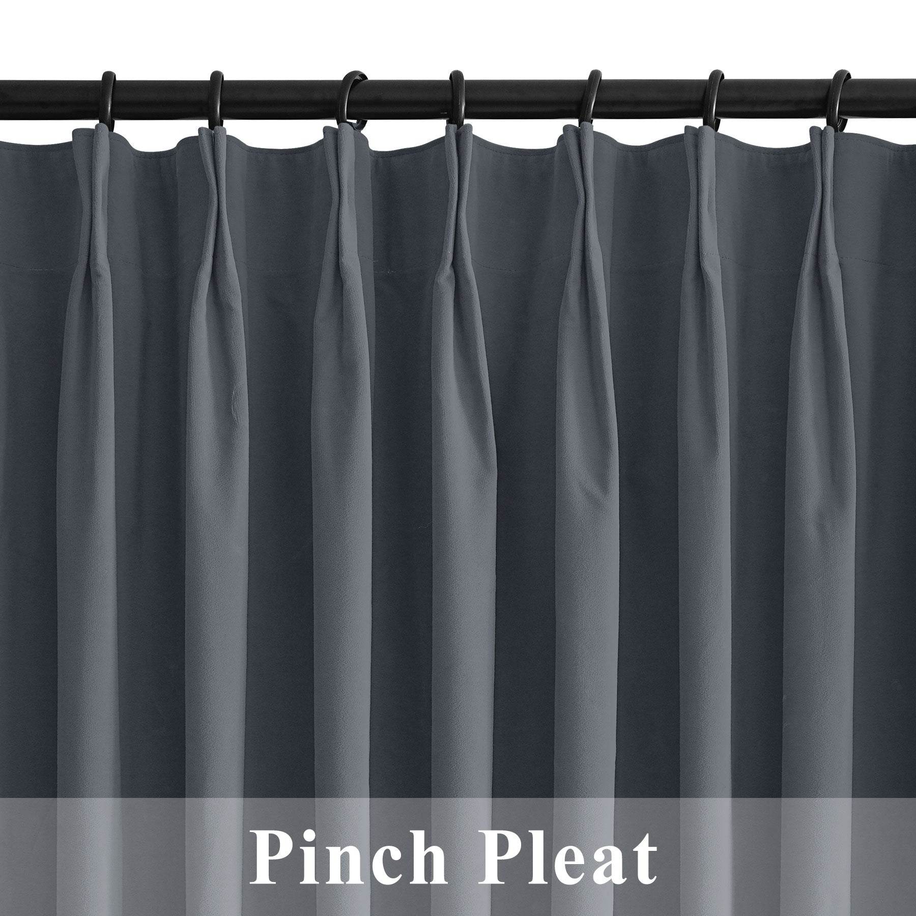 223 Premium 100% Blackout Velvet Drape 280gsm Pinch Pleat - Cololeaf