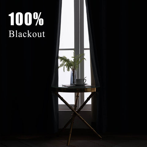 223 Soft Velvet Drape 100% Blackout for Home Theater - Cololeaf