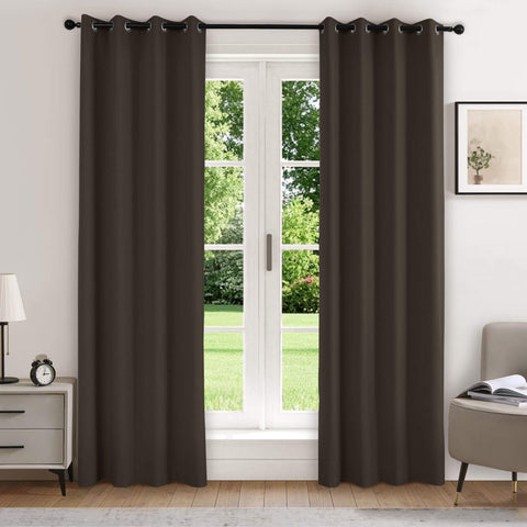 223 extralanger 100 % verdunkelnder Samtvorhang, 280 g/m² leichter Polyester, mit Ösen, 1 Paneel