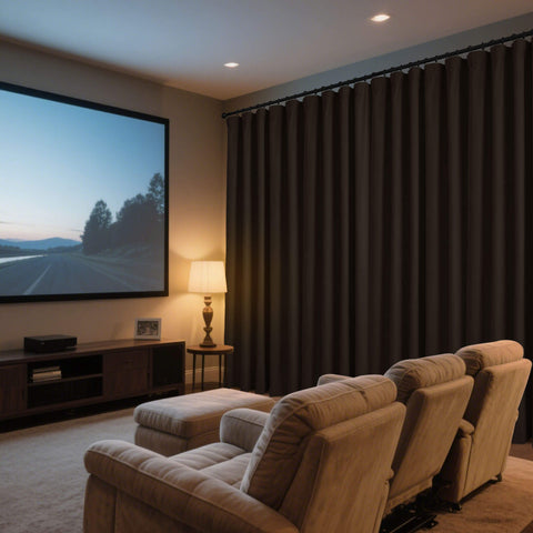 223 Weicher Samt Vorhang 100% Verdunkelung für Heimkino Flachhaken 1 Paneel