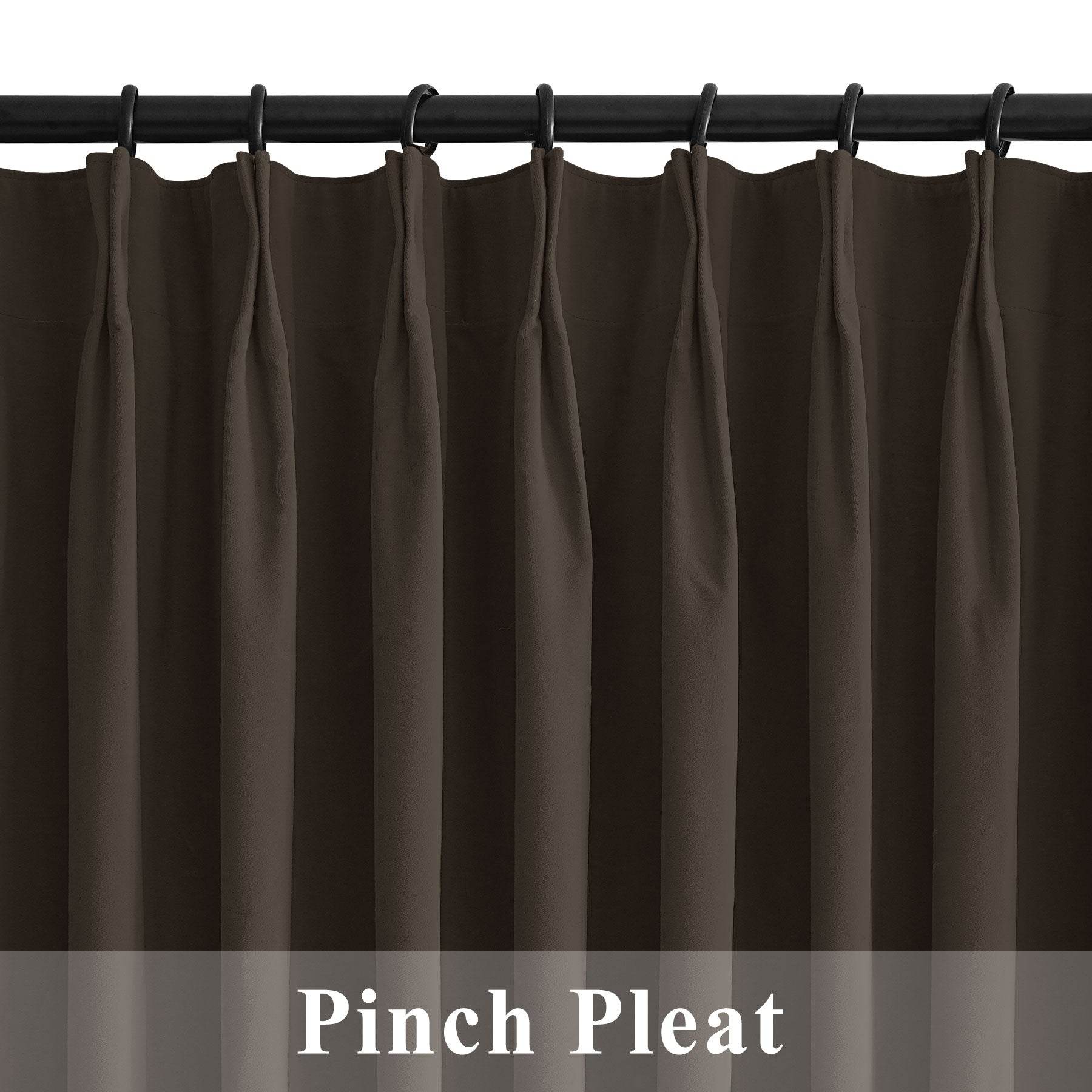 223 Premium 100% Blackout Velvet Drape 280gsm Pinch Pleat - Cololeaf