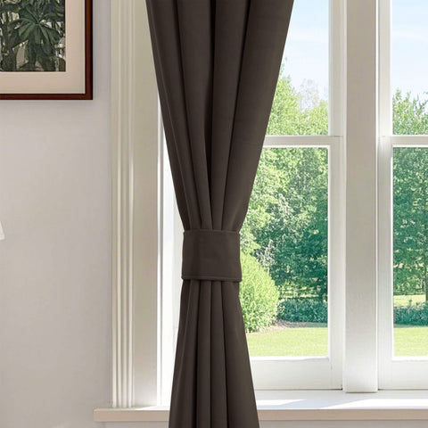 223 extralanger 100 % verdunkelnder Samtvorhang, 280 g/m² leichter Polyester, mit Ösen, 1 Paneel