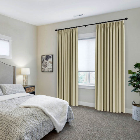 223 Premium 100% Blackout Velvet Drape 280gsm Pinch Pleat - Cololeaf