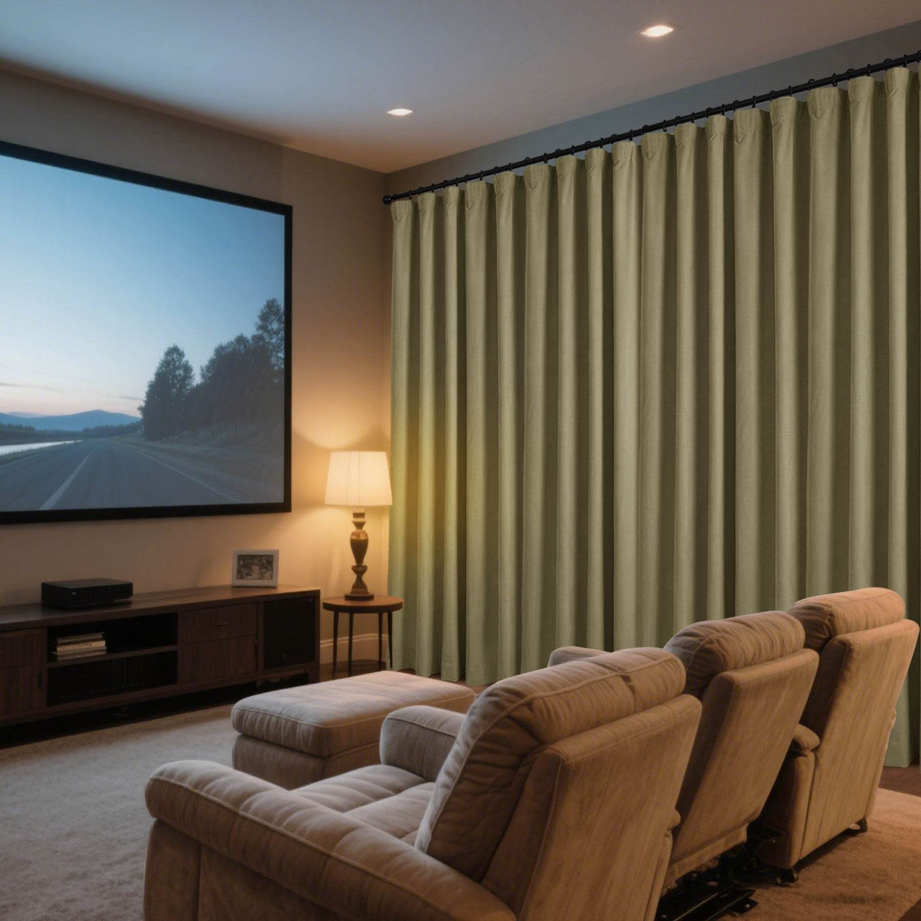223 Soft Velvet Drape 100% Blackout for Home Theater - Cololeaf