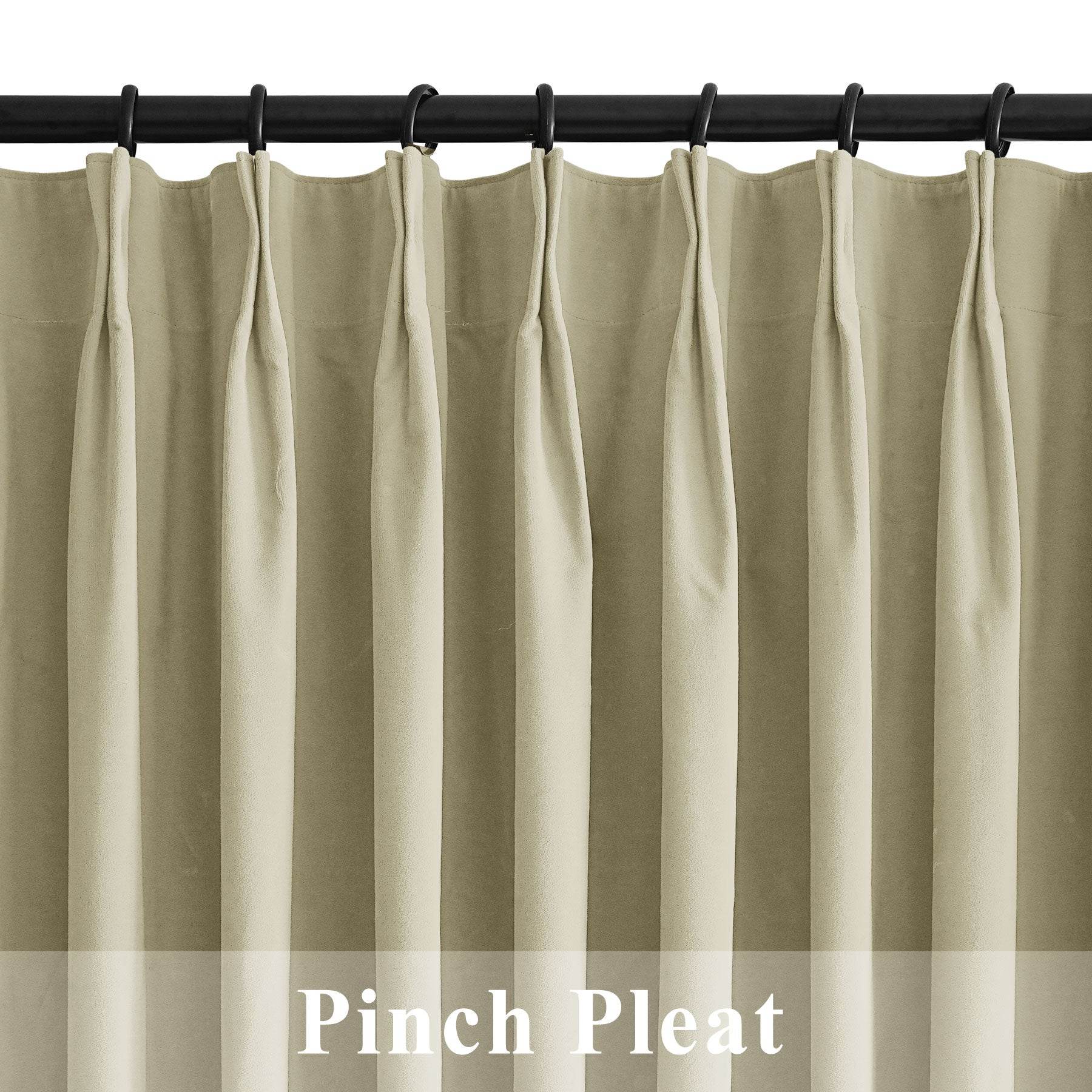 223 Premium 100% Blackout Velvet Drape 280gsm Pinch Pleat - Cololeaf