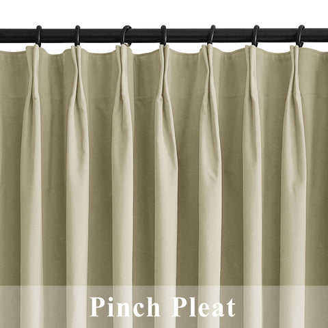 223 Premium 100% Blackout Velvet Drape 280gsm Pinch Pleat - Cololeaf