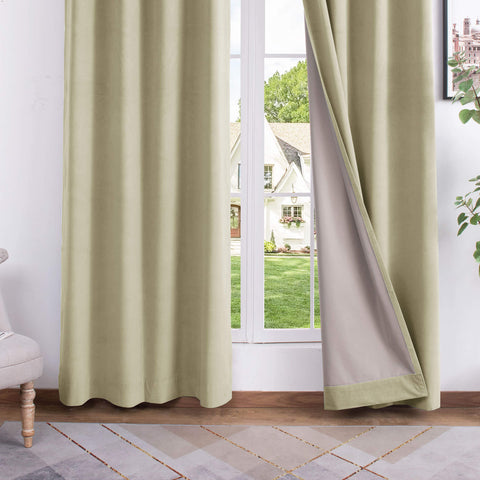 223 blickdichte Samtvorhänge, 100 % verdunkelnd, 280 g/m² Polyester, verschiedene Aufhängungen, 1 Paneel