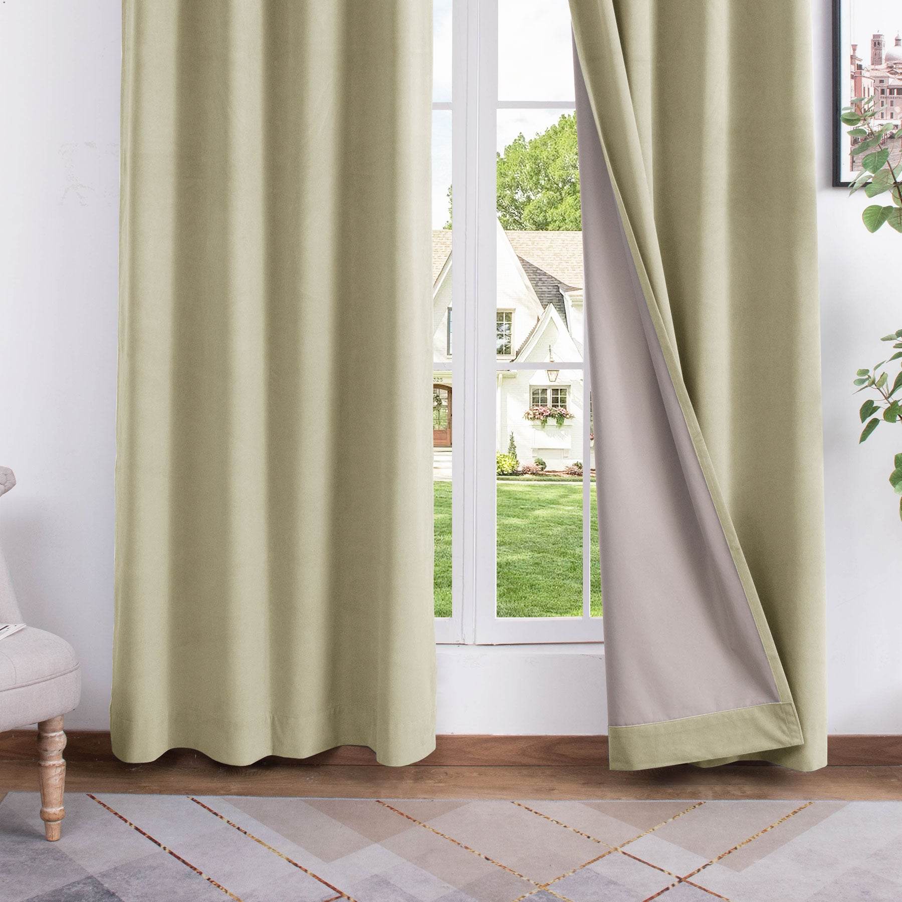 223 Soft Velvet Drape 100% Blackout for Home Theater - Cololeaf
