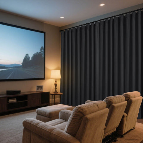 223 Soft Velvet Drape 100% Blackout for Home Theater - Cololeaf
