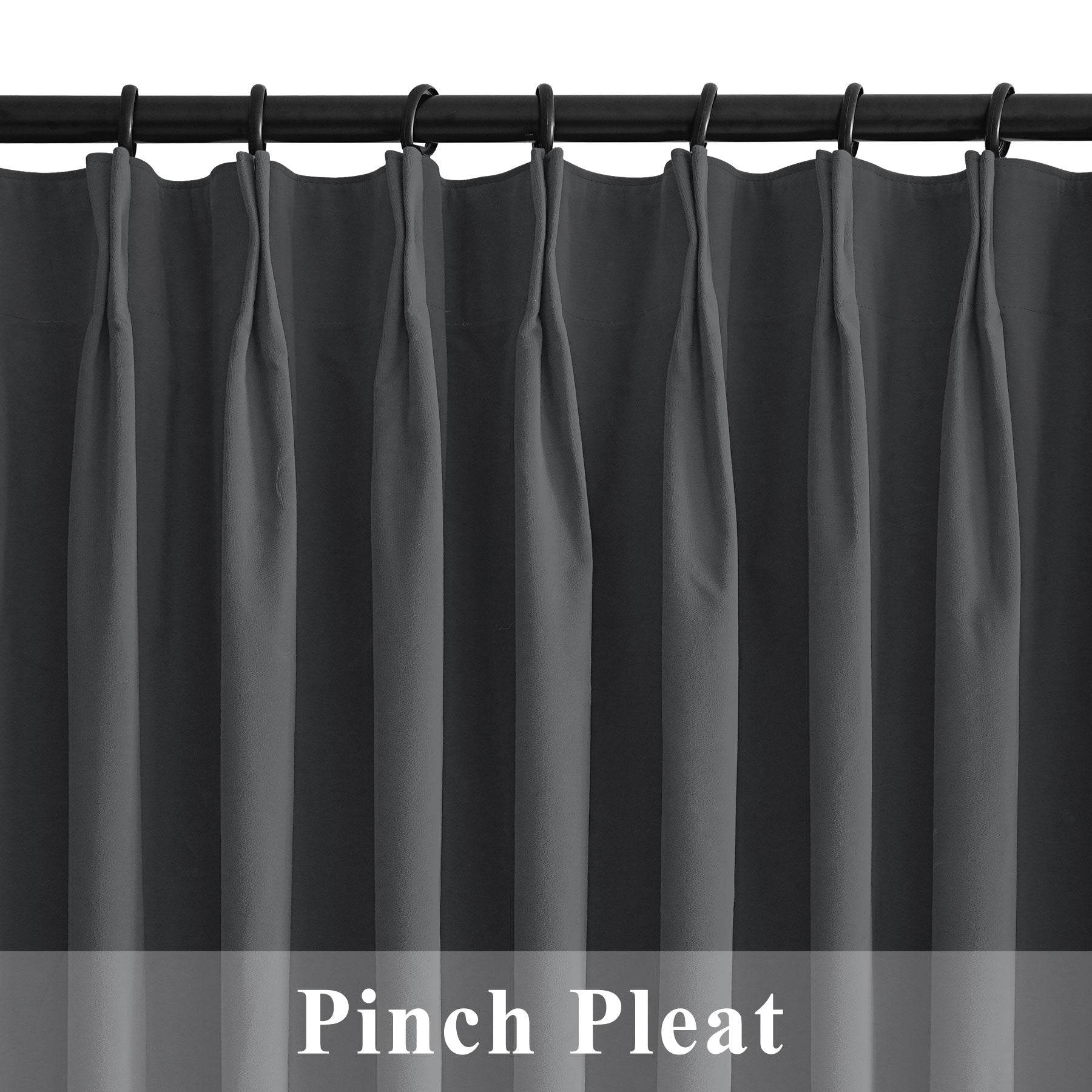 223 Premium 100% Blackout Velvet Drape 280gsm Pinch Pleat - Cololeaf