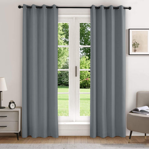 223 extralanger 100 % verdunkelnder Samtvorhang, 280 g/m² leichter Polyester, mit Ösen, 1 Paneel