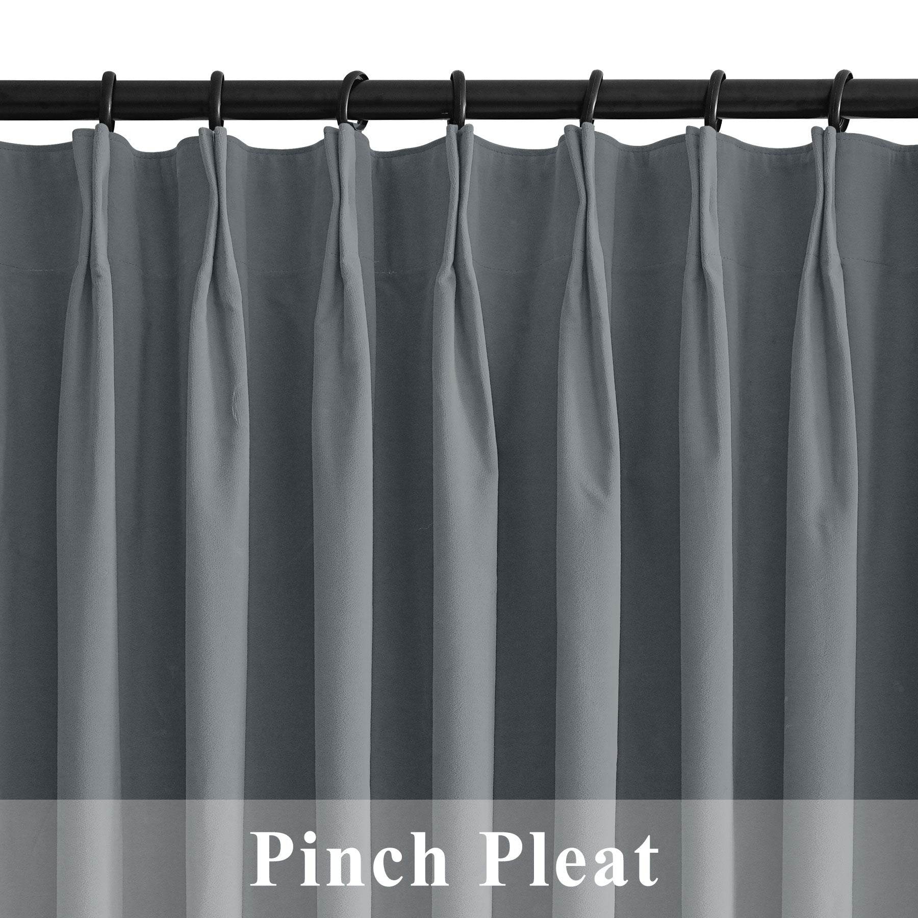 223 Premium 100% Blackout Velvet Drape 280gsm Pinch Pleat - Cololeaf