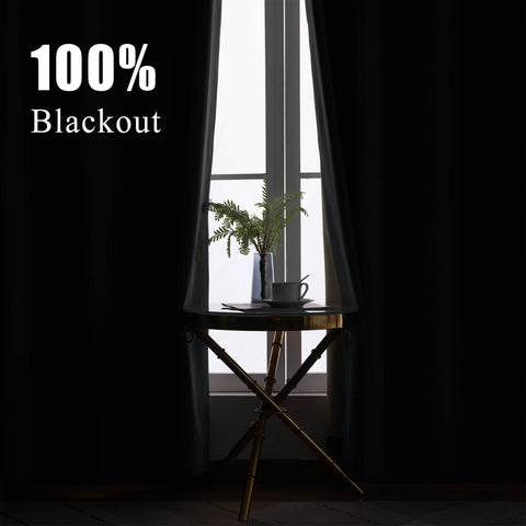 223 extralanger 100 % verdunkelnder Samtvorhang, 280 g/m² leichter Polyester, mit Ösen, 1 Paneel