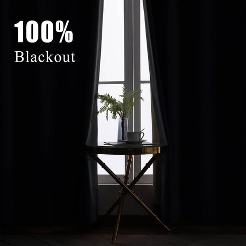 223 Premium 100% Blackout Velvet Drape 280gsm Pinch Pleat - Cololeaf