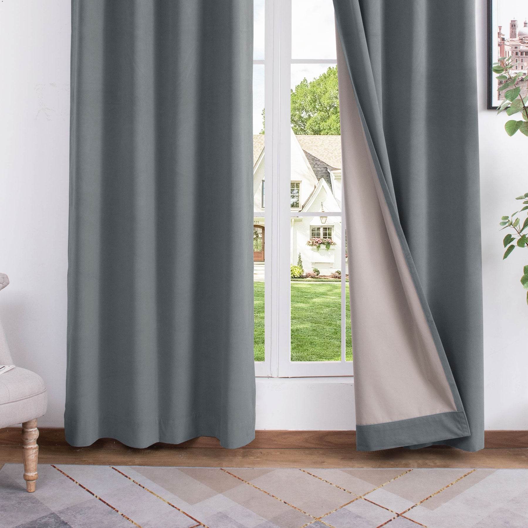 223 Soft Velvet Drape 100% Blackout for Home Theater - Cololeaf