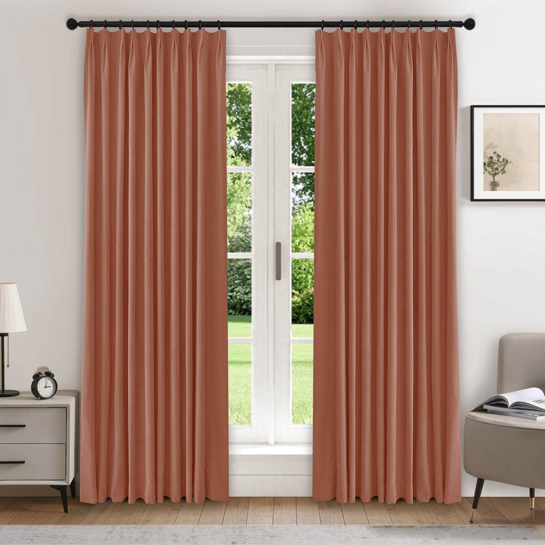 223 Premium 100% Blackout Velvet Drape 280gsm Pinch Pleat - Cololeaf