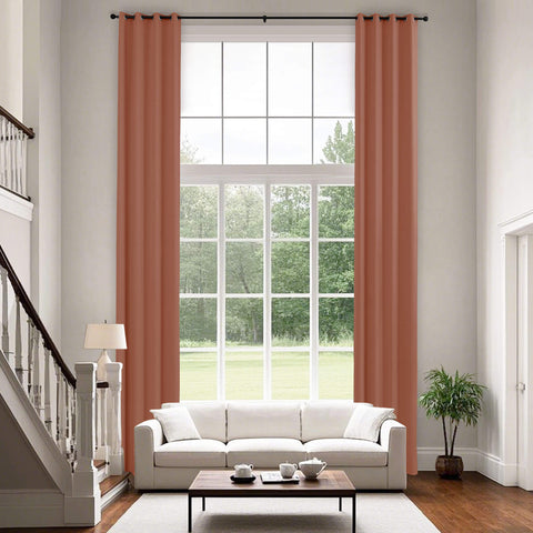 223 extralanger 100 % verdunkelnder Samtvorhang, 280 g/m² leichter Polyester, mit Ösen, 1 Paneel