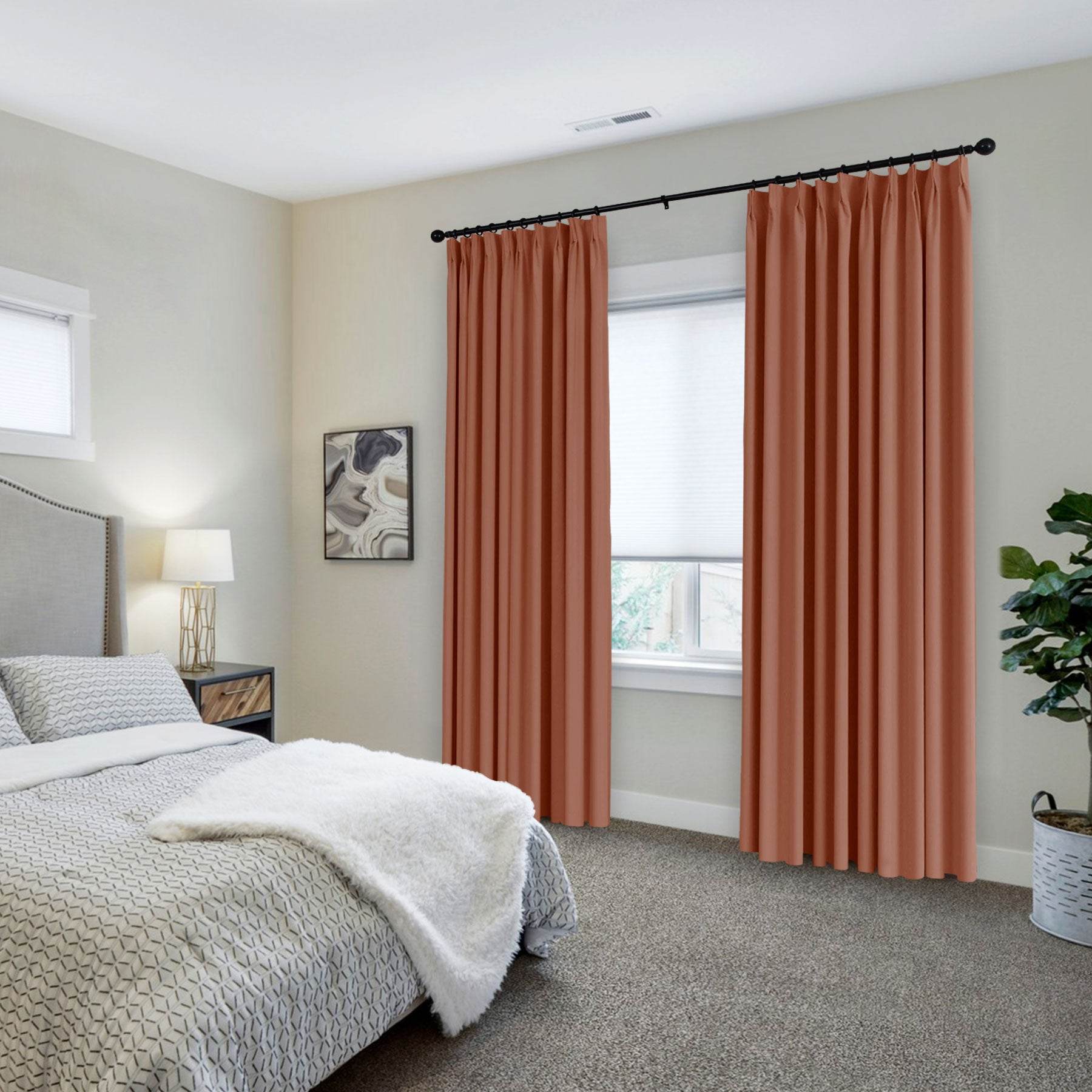223 Premium 100% Blackout Velvet Drape 280gsm Pinch Pleat - Cololeaf