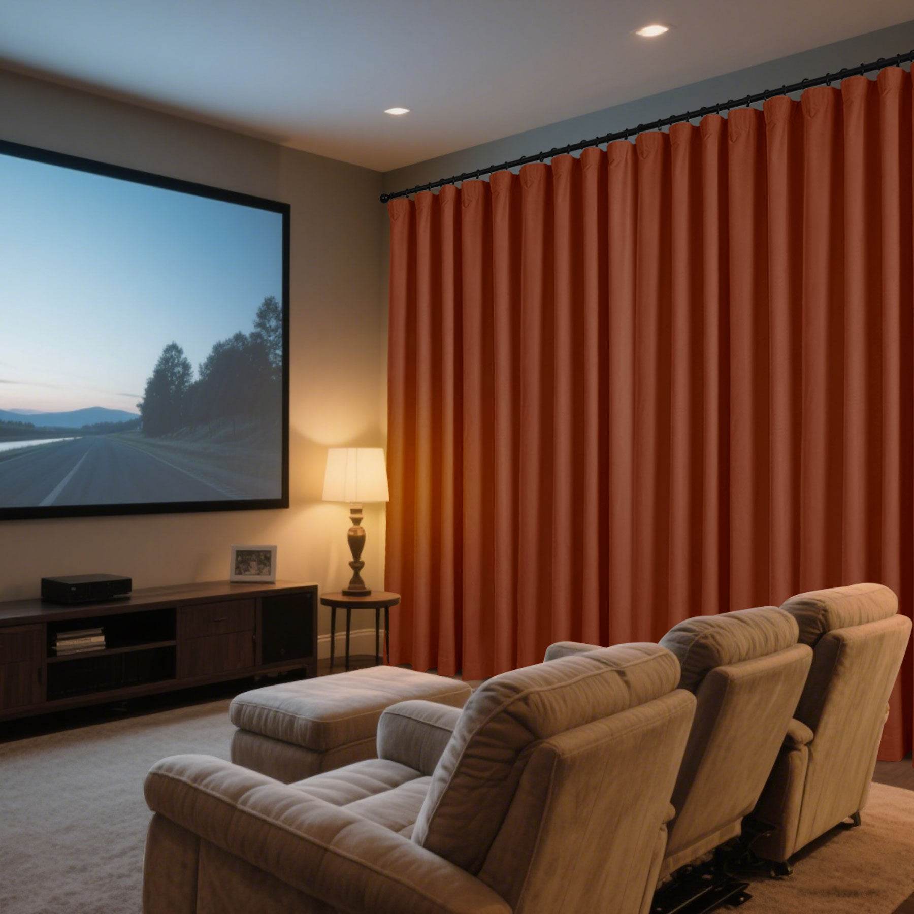223 Soft Velvet Drape 100% Blackout for Home Theater - Cololeaf