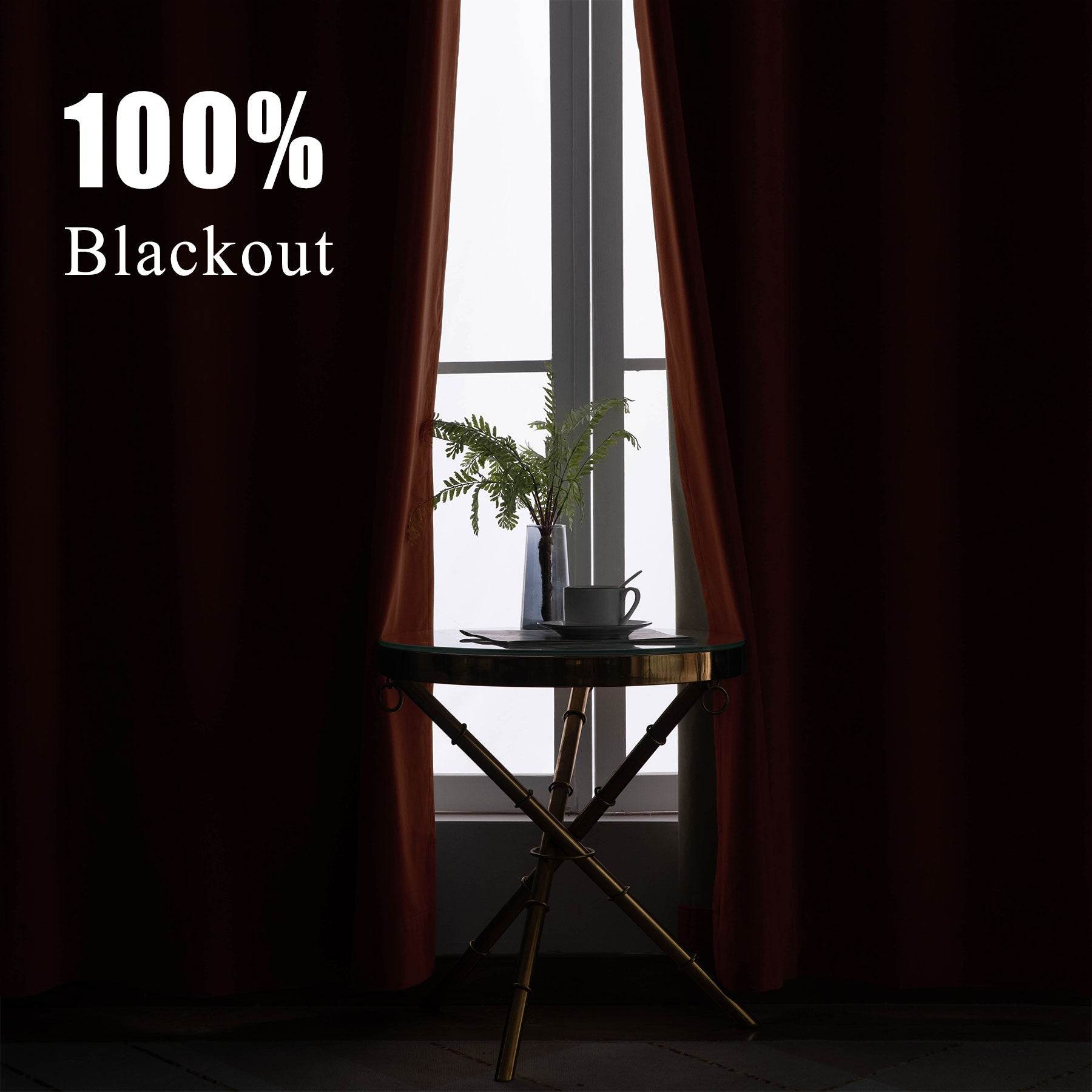 223 Soft Velvet Drape 100% Blackout for Home Theater - Cololeaf