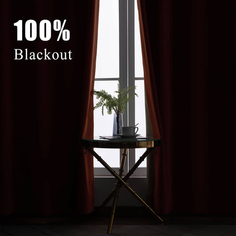 223 blickdichte Samtvorhänge, 100 % verdunkelnd, 280 g/m² Polyester, verschiedene Aufhängungen, 1 Paneel
