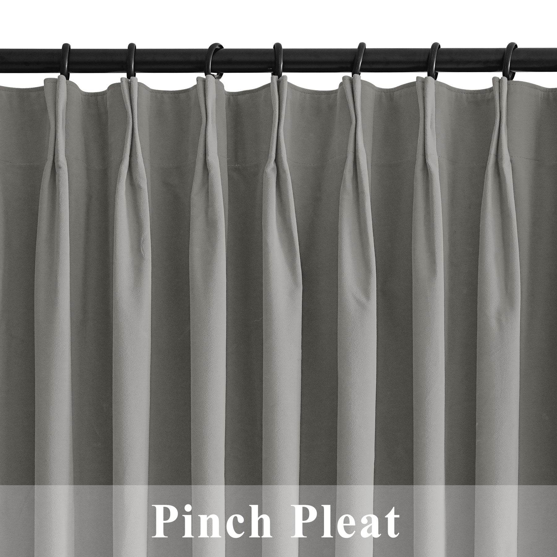 223 Premium 100% Blackout Velvet Drape 280gsm Pinch Pleat - Cololeaf